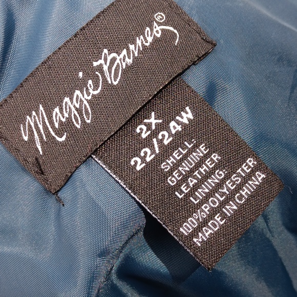 Maggie Barnes Ladies Genuine Luxury Leather Jacket/Coat (2X 22/24W) - Picture 15 of 17